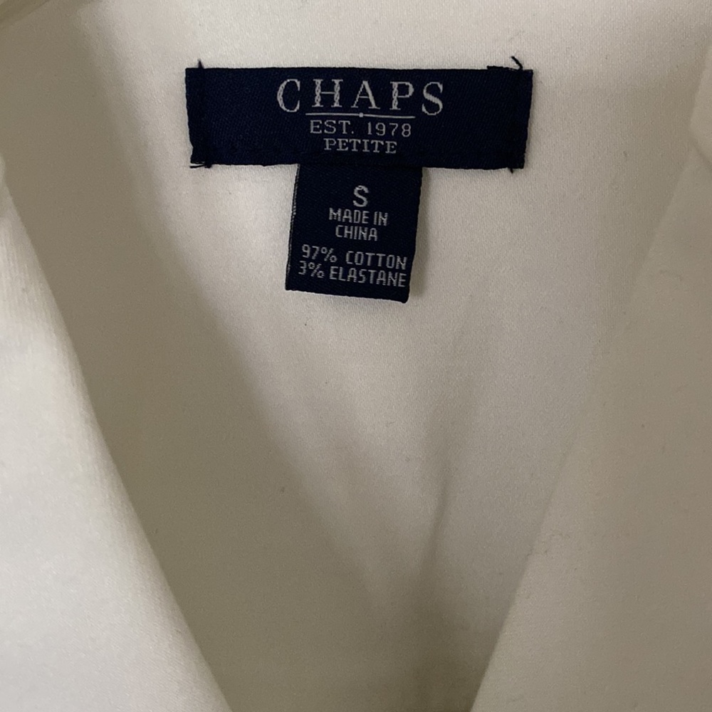 *NEW* “Chaps” white jacket; size small petite - Picture 5 of 11